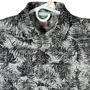 Chaps Men's Everyday Performance Polo‎ Shirt Size S Palm Leaf Print Short Sleeve